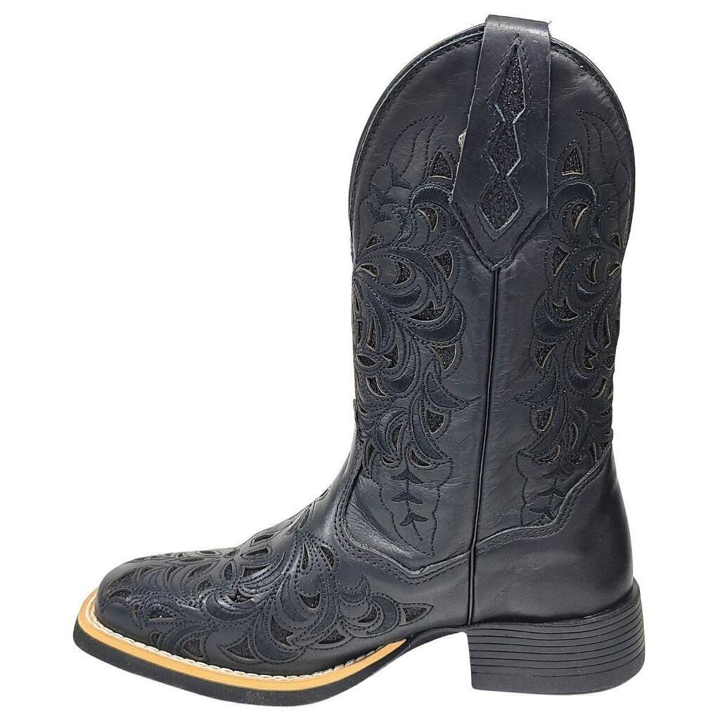 Bota Feminina Brilho Preto - Imagem 4
