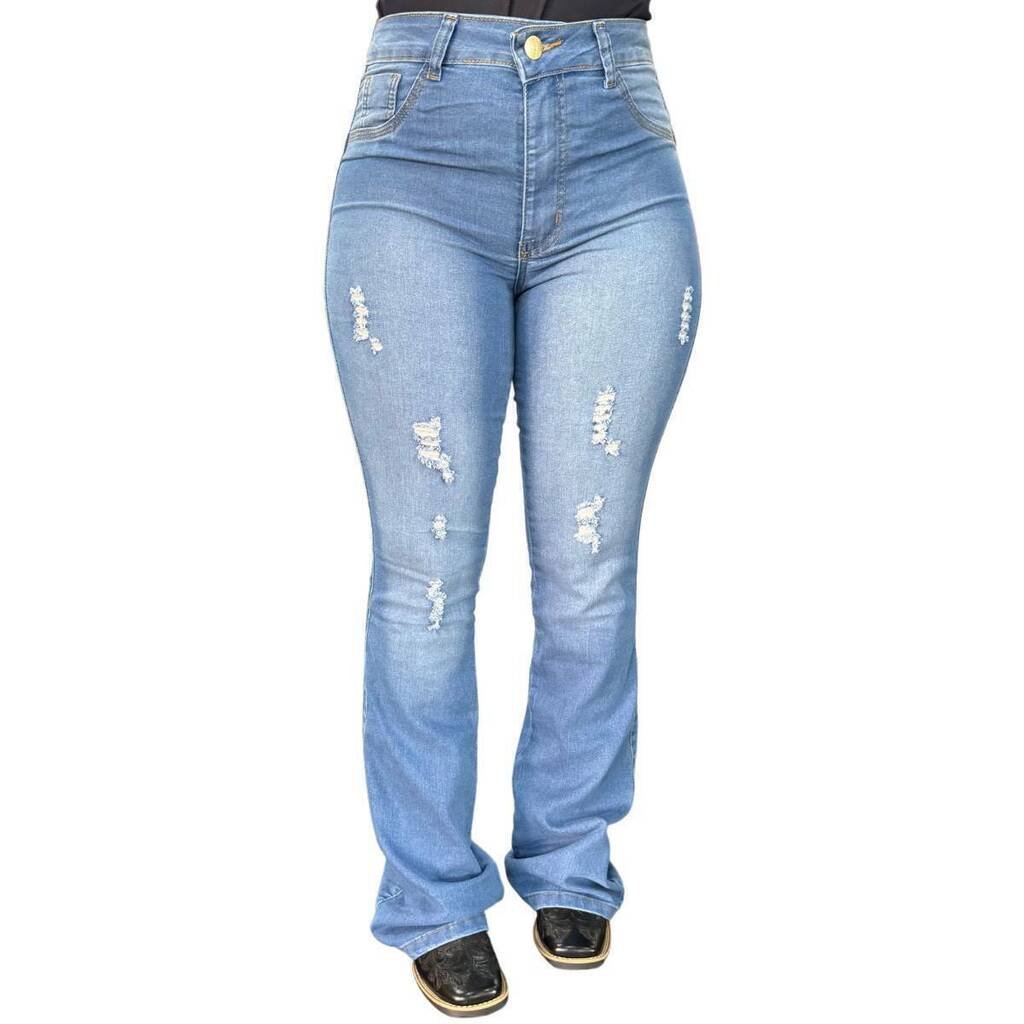 Calça Feminina Faraya Jeans Claro Ref.534 - Imagem 2
