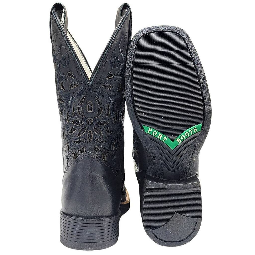 Bota Feminina Brilho Preto - Imagem 5