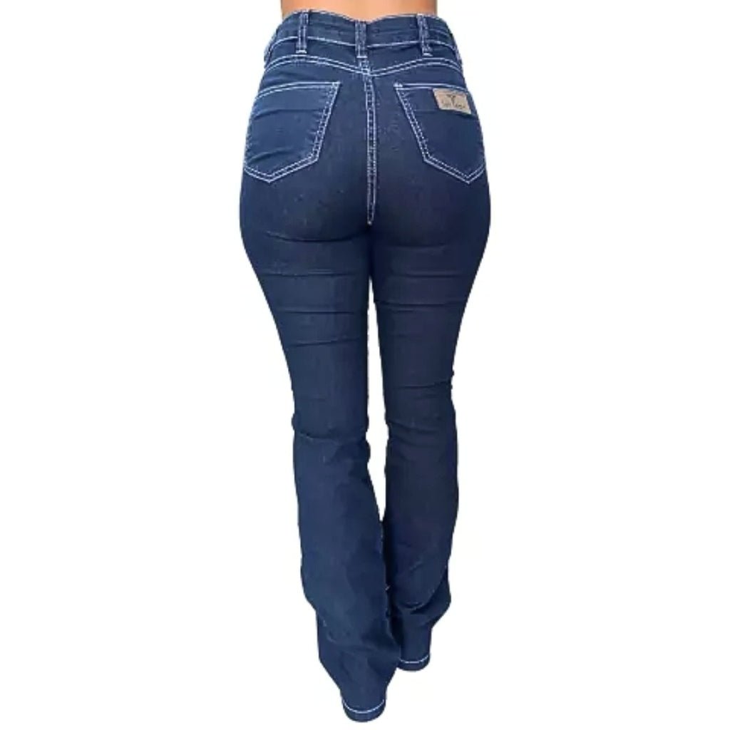 Calça Fem Tex Team Azul Costura Branca - Imagem 2