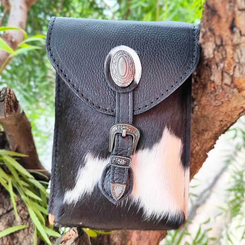 Bolsa De Couro Goyazes Pit Stop Preto