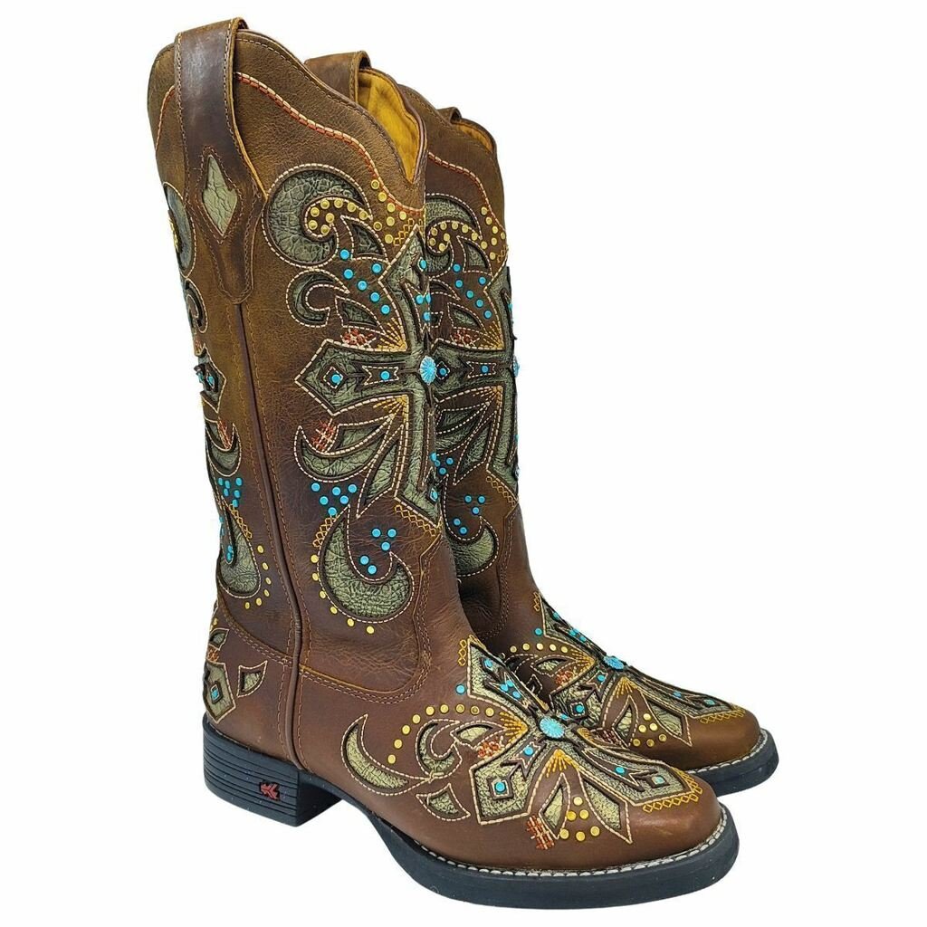 Bota Texana Feminina Goyazes Dallas Tabaco - Imagem 2