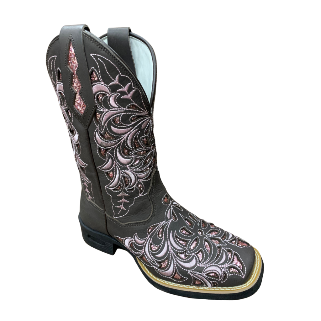 Bota Feminina Fóssil Café Brilho Rose - Imagem 2