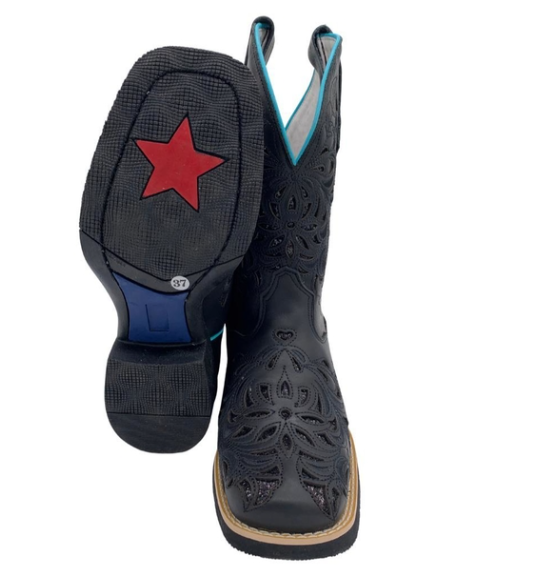 Bota Feminina Fort Boots Verde Brilho Preto - Imagem 2