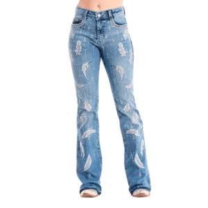 Calça Jeans Feminina Zenz Western Milk