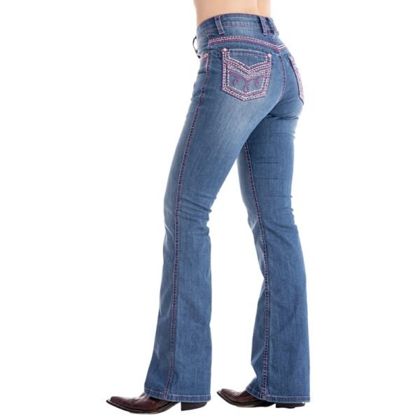 Calça Zenz Western Jeans Rosa Pink Brilho Flare – ORIGINAL - Imagem 5