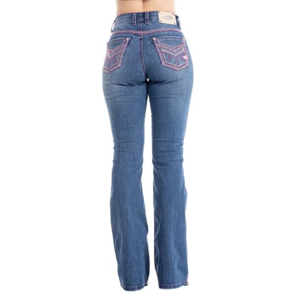 Calça Zenz Western Jeans Rosa Pink Brilho Flare – ORIGINAL - Imagem 7