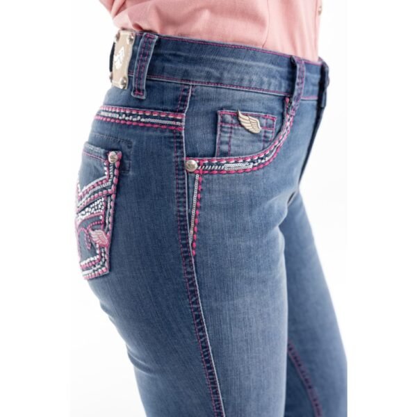 Calça Zenz Western Jeans Rosa Pink Brilho Flare – ORIGINAL - Imagem 11